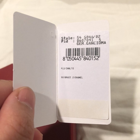 NWT Ferragamo red/black/silver cuff links - Picture 6 of 6